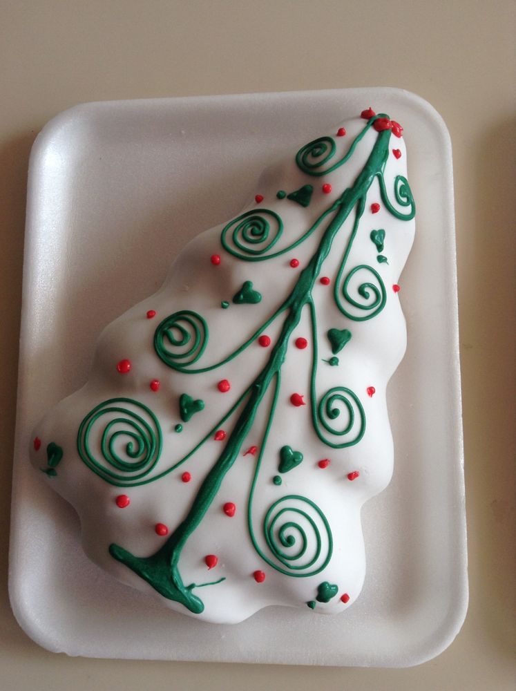 Galleta decorada en forma de árbol de Navidad